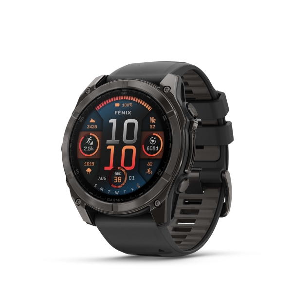 fenix 8 51mm, AMOLED, Sapphire, Schwarz/Carbongrau