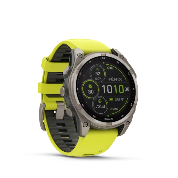 fenix 8 47mm, Solar, Sapphire, Graphit/Titanium Titan mit QuickFit Silikon-Armband 22 mm