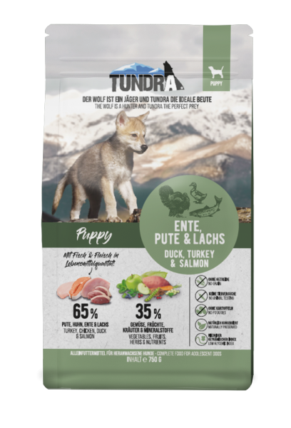 Puppy eend, kalkoen & zalm