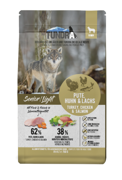 Senior/Light kalkoen, kip & zalm