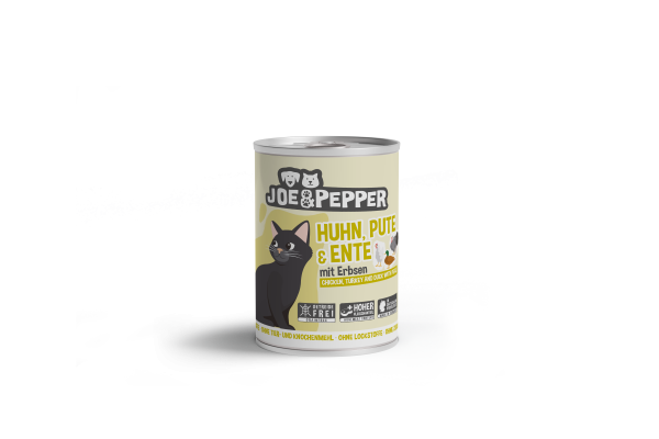 Huhn, Pute & Ente mit Erbsen