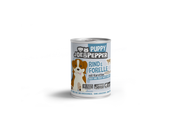 Puppy Rind & Forelle mit Karotten