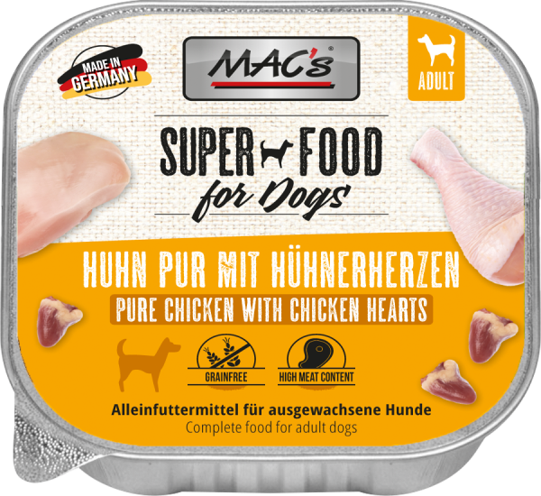 Huhn pur mit Hühnerherzen