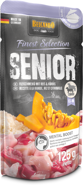Senior Fleischmenü mit Reis & Kürbis