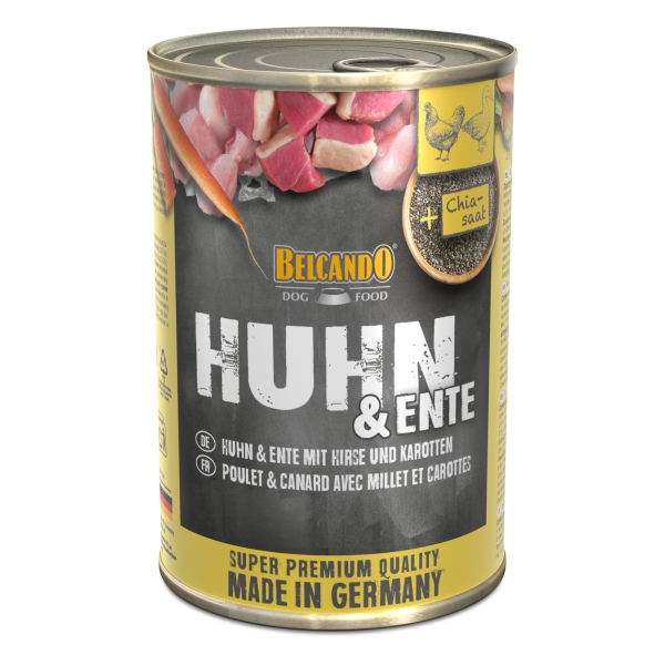 Huhn & Ente mit Hirse und Karotten