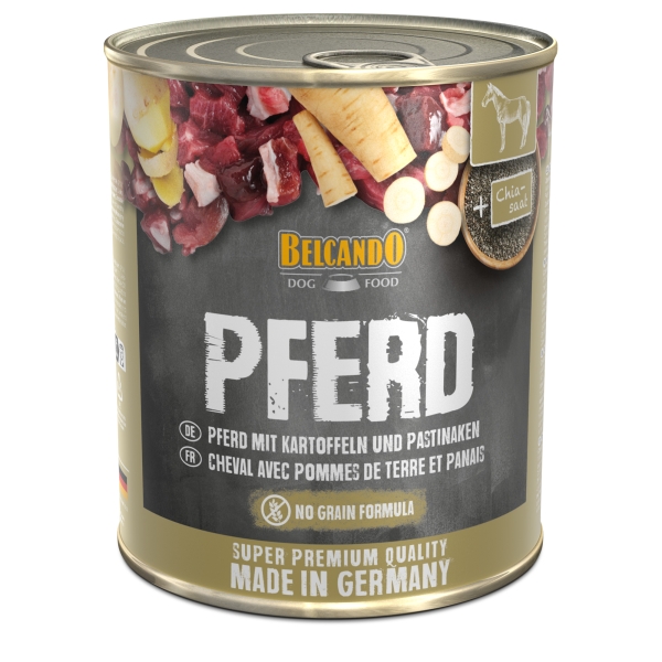 Pferd mit Kartoffeln und Pastinaken