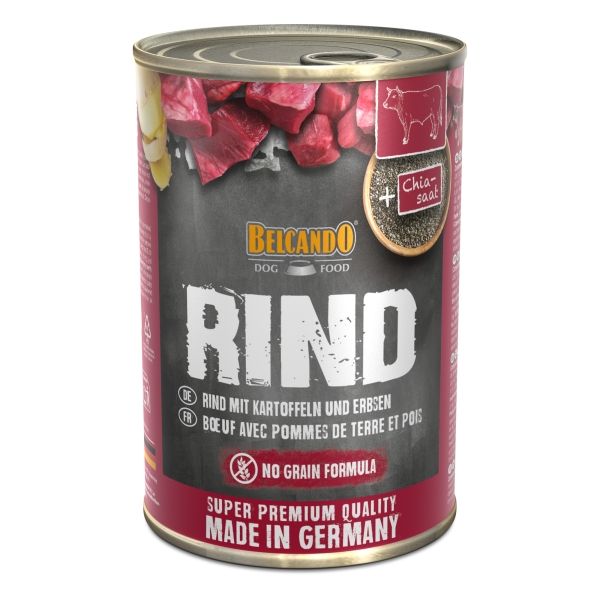 Rind mit Kartoffeln und Erbsen