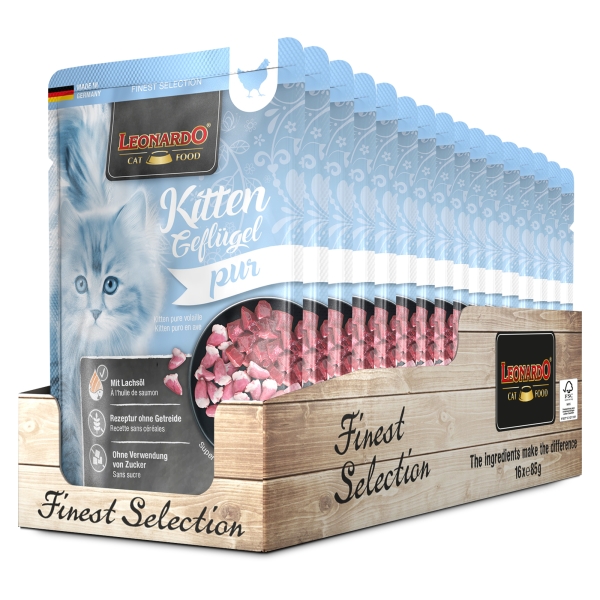 Kitten puur gevogelte 16 x 85g
