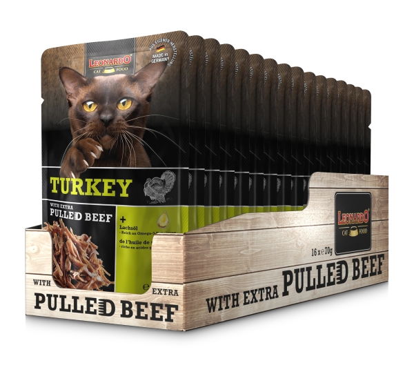 Turkey with extra Pulled Beef 16 x 70g