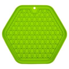 Tapis à lécher hexagonal